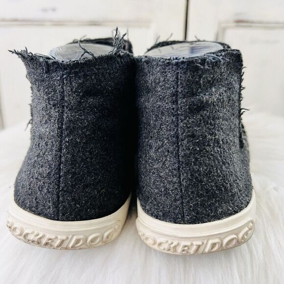 Rocket Dog Gray Wool Frayed Edge Slip on Comfort Low Booties - Womens Size 7.5 - Picture 5 of 8